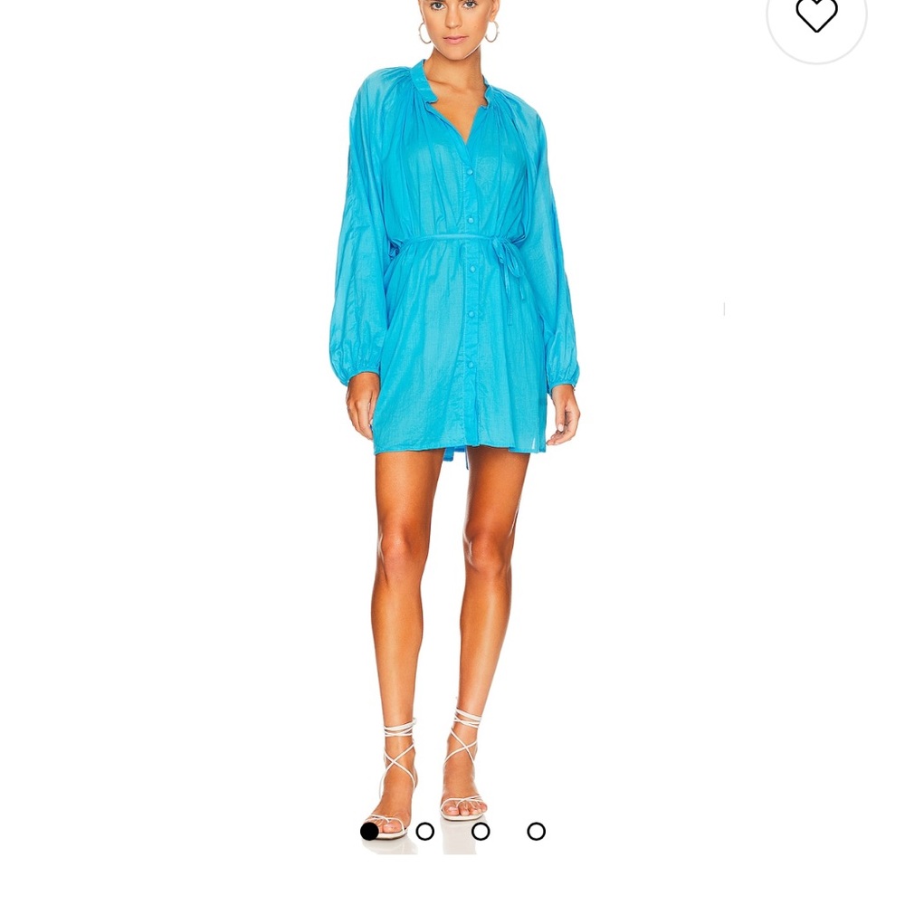 Vibrant Blue Button-Up Dress